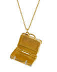 Vintage Suitcase Locket - 22k Gold over Sterling Silver