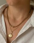 Natural Gemstone Tourmaline Bead Necklace - 18ky + Green Tourmaline - KMJ Anne Sportun Jewelry - Necklaces