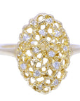 Honeycomb Lace Oval Ring - 14k Gold + Diamonds - KMJ Made By Branch Jewelry - Rings