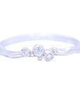 Encrusted Tiny Branch Ring - Silver