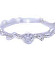 Bright Branch Solitaire - Silver + Diamond 6.5 - KMJ Made By Branch Jewelry - Rings