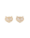 Kitty Stud Earrings - 14k Gold + Diamonds - KMJ Victoria Cunningham Jewelry - Earrings