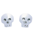 Skull Studs - Bright Sterling Silver