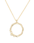 Encrusted Round Branch Necklace - 14k Gold + Diamonds