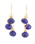 OOAK Lapis Cluster Drop Earrings - 14k Gold-Fill - KMJ James & Jezebelle Jewelry - Earrings