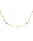 OOAK Turquoise Satellite Necklace - 14k Gold-Fill