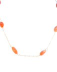 OOAK Coral Satellite Necklace - 14k Gold-Fill