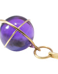 Captured Amethyst Orb - 18k Gold + Amethyst