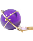 Captured Amethyst Orb - 18k Gold + Amethyst - KMJ Hilary Finck Jewelry - Necklace