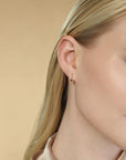 Sunset Crescent Mini Hoops - 18k Gold + Sapphires - KMJ Meredith Young Jewelry Jewelry - Earrings