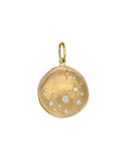 Luna' Scattered Star Coin Charm - Diamond / 18k Yellow Gold - KMJ Anne Sportun Jewelry - Necklace