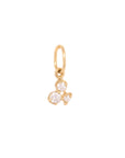Tiny Diamond Trio Festival Charm - 18k Yellow Gold - KMJ Anne Sportun Jewelry - Necklace