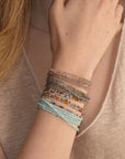 Amazonite Wrap Bracelet - Necklace - 14k Yellow Gold / Regular / 34"