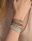 Amazonite Wrap Bracelet - Necklace - 14k Yellow Gold / Regular / 34" - KMJ Anne Sportun Jewelry - Bracelets