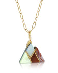 Two Sided Hava Ridge Intarsia Gold Mountain Charm