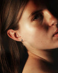 Crescent Studs - 14ky Gold-Fill, Sterling Silver + Moonstone - KMJ Claire Sommers Buck Jewelry - Earrings