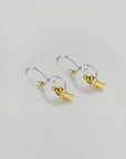 Tiny Bird Loop Earrings - 22k Gold over Sterling Silver