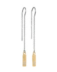 Luxe Aspen Earrings - 18k gold, Oxidized Silver + Reclaimed Diamonds