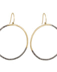 Turning Aspen Hoops 2.0 - 18ky Gold + Oxidized Silver - KMJ Kate Maller Jewelry Jewelry - Earrings
