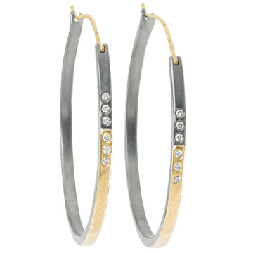 Hoop Dream Earrings 2.0 - Medium - 18k Gold + Reclaimed Diamonds