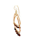 Hessonite Fringe Triangle Earrings