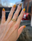 Honeycomb Lace Marquise Ring - 14ky Gold + Diamonds - KMJ Made By Branch Jewelry - Rings