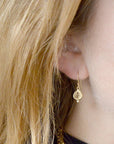 Petite Tree Charm Hook Earrings - 18k Yellow Gold - KMJ Anne Sportun Jewelry - Earrings