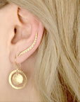 10 Diamond Pave Comet Climber - Single - 18k Yellow Gold / Right - KMJ Anne Sportun Jewelry - Earrings