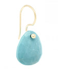 Turquoise Drop Earrings - 18ky Gold + Turquoise