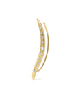 10 Diamond Pave Comet Climber - Single - 18k Yellow Gold / Right