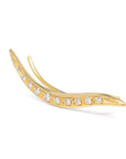 10 Diamond Pave Comet Climber - Single - 18k Yellow Gold / Right