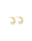 Hammered Chubby Hoop Earrings - 18k Yellow Gold - KMJ Anne Sportun Jewelry - Earrings