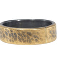 Pebble Textured Black + Gold Band - KMJ Kate Maller Jewelry Jewelry - Rings
