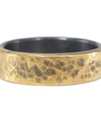 Pebble Textured Black + Gold Band - KMJ Kate Maller Jewelry Jewelry - Rings