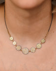 Dusted Statement Necklace - 22ky Gold, 18ky Gold + Oxidized Silver - KMJ Kate Maller Jewelry Jewelry - Necklaces