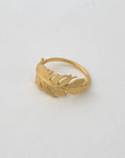 Wrapped Feather Ring - Sterling Silver - 22k Gold over Sterling Silver
