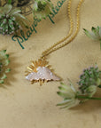 Rays of Hope Necklace - 22k Gold over Sterling Silver