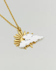Rays of Hope Necklace - 22k Gold over Sterling Silver