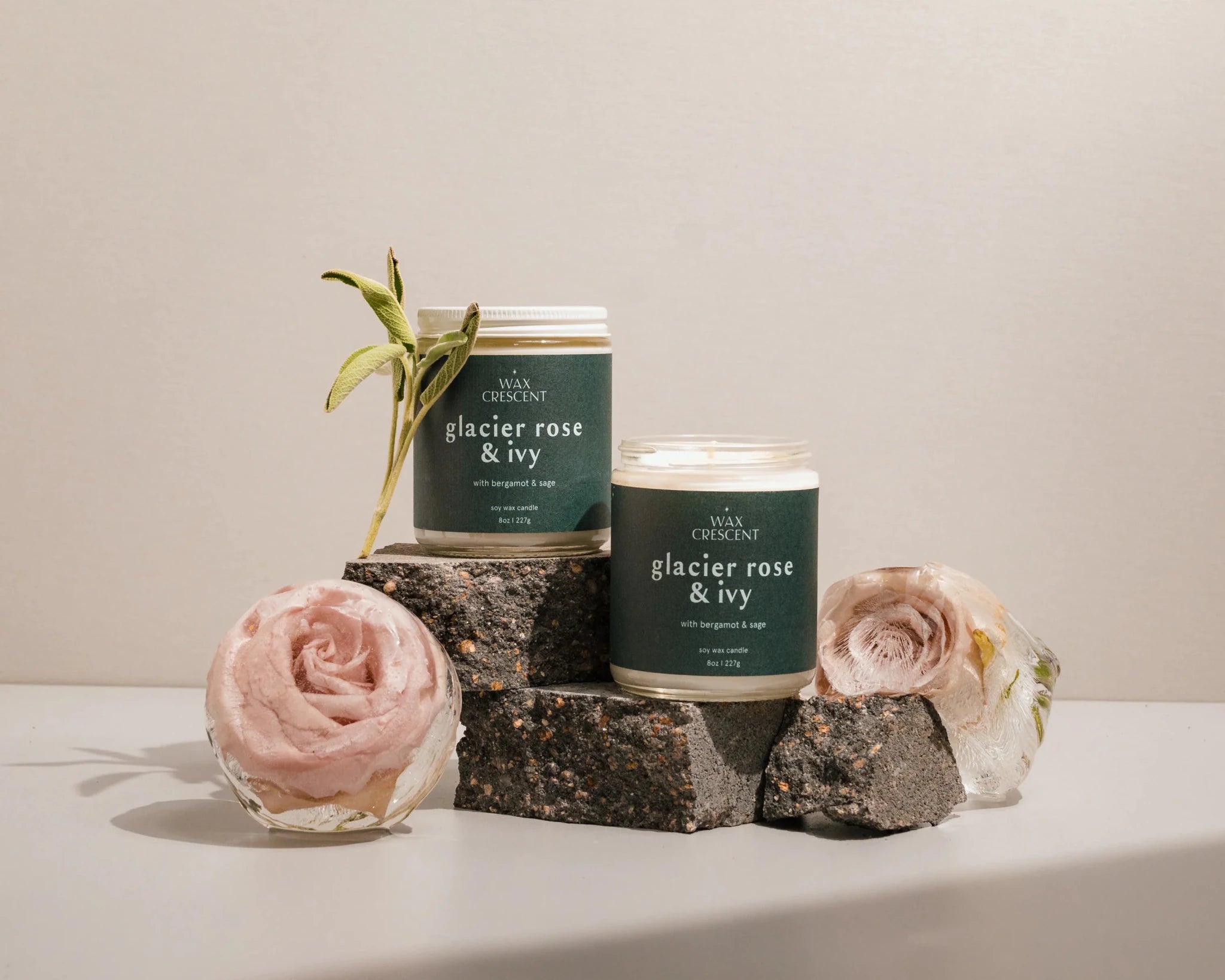 Glacier Rose + Ivy Winter Soy Wax Candle – KMJ
