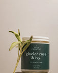 Glacier Rose + Ivy Winter Soy Wax Candle - KMJ Wax Crescent Gifts - Candle