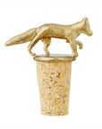 Fox Brass & Cork Bottle Stopper