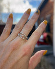 Encrusted 3 Branch Ring - Silver - KMJ Made By Branch Jewelry - Rings