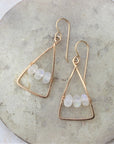 Triana Earrings - 14k Gold-Fill + Moonstone