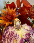 Seafloor Treasure Ring - Brass + Ocean Jasper