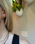 Citrine Studs Large - 18ky Gold