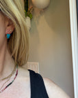 Arizona Turquoise Hook Earrings - 18ky Gold, 14k Yellow, Rose + White Gold