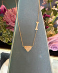 Dog + Bone Necklace - 14k Gold + Diamonds