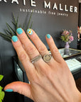 Sol Burst Signet - 22ky, 18ky, Oxidized Silver + VS Diamonds - KMJ Kate Maller Jewelry Jewelry - Rings