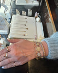 KMJ Essential Hinged Bangle (Dusted with Diamonds) - 22ky, 18ky, Oxidized Silver + VS Diamonds - KMJ Kate Maller Jewelry Jewelry - Bracelets