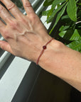 Garnet Beaded Bracelet